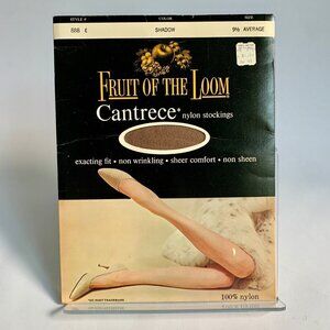 Fruit of the Loom Vintage Cantrece Nylon Stockings Shadow 888 E 9.5 Average